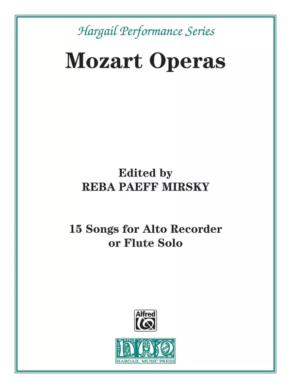 15 Songs from the Operas of Mozart: Recorder Part(s)