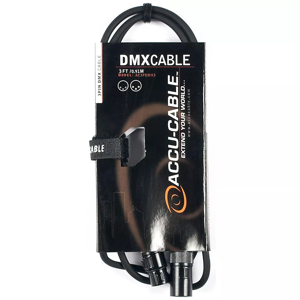 ACCU CABLE 3-Pin DMX Lighting Cable 3 ft.