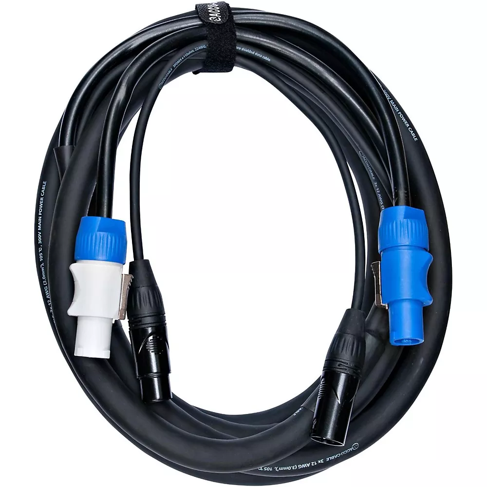 ACCU CABLE PowerCon and 3 Pin DMX Cable Combo 12 ft.