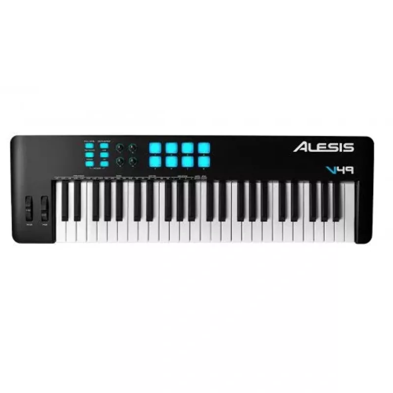 Alesis V49MKII Keyboard Midi Controller 49 Key w/ Pads – Black