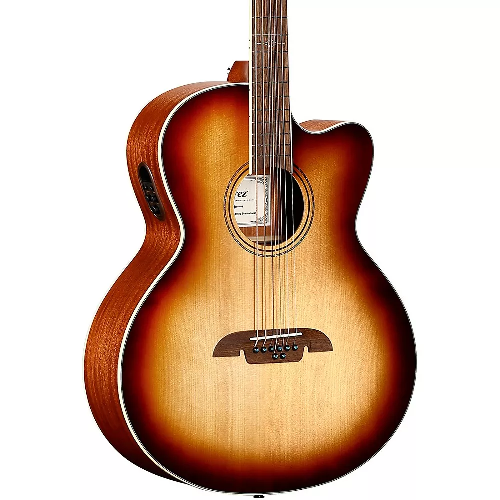 Alvarez ABT60CE 8-String Baritone Acoustic-Electric Guitar Shadow Burst