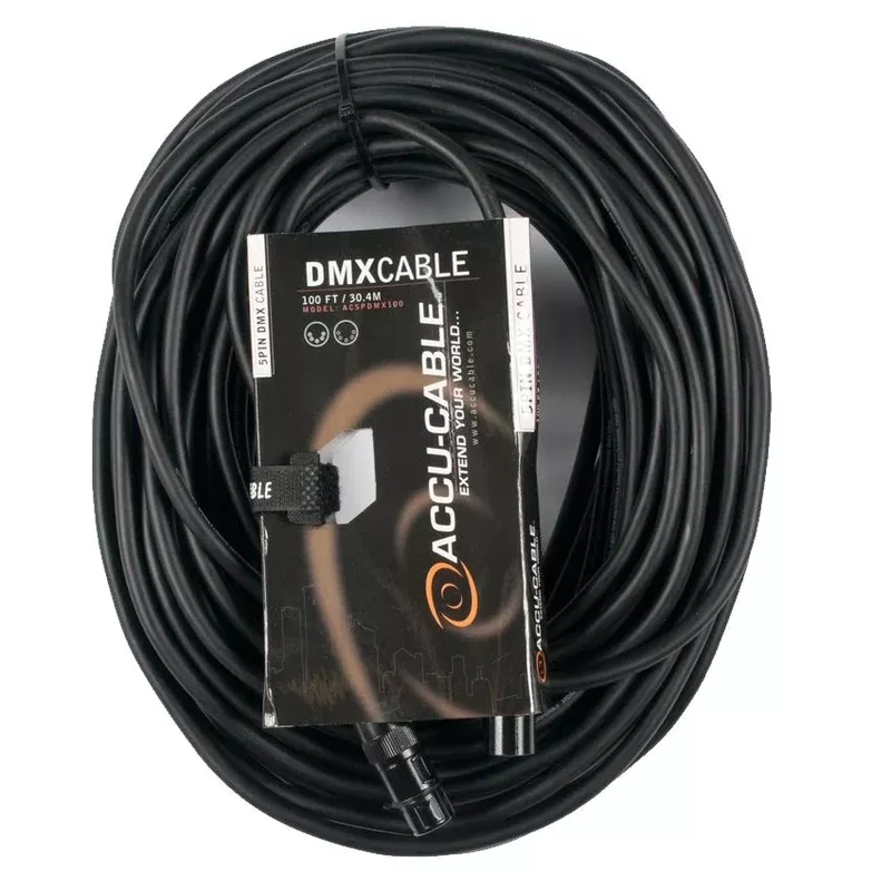 American DJ AC5PDMX100 Accu-cable 5-pin DMX Cable (100′)