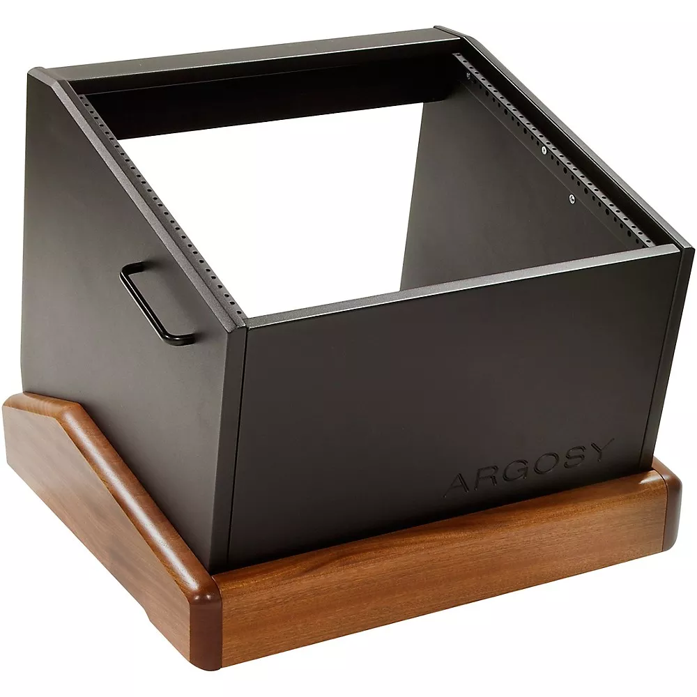 Argosy Rack 'n Roll H10 10 Space Rolling Rack with Mahogany Base