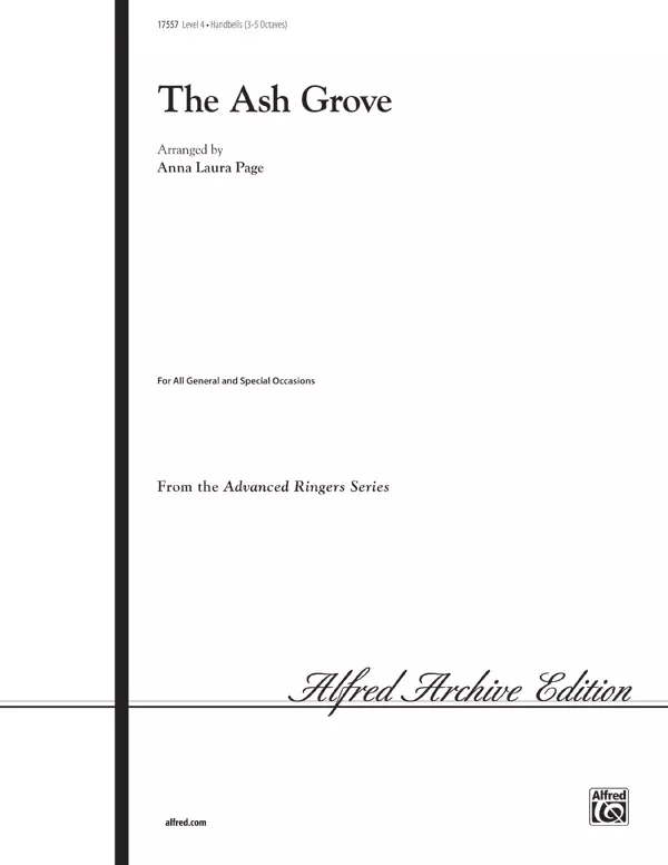 The Ash Grove: Handbells 3-5 Octaves Sheet