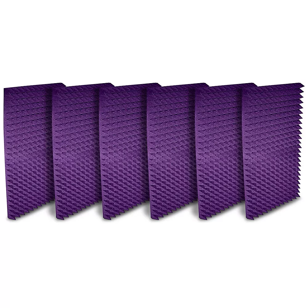 Auralex Studiofoam Pyramids 24"x48"x2" Acoustic Panel 6-Pack Purple