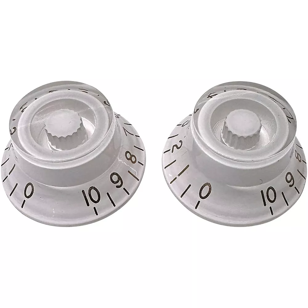 AxLabs Left Handed Bell Knob (Gold Lettering) - 2 Pack White