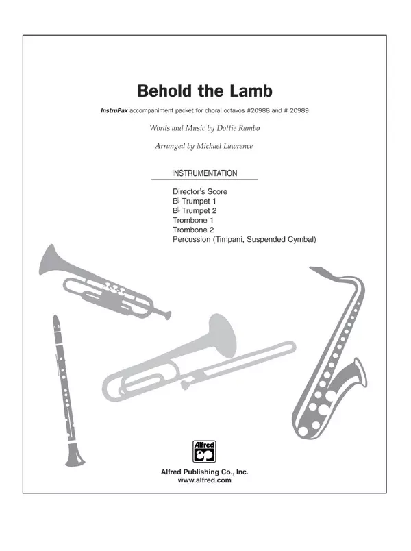 Behold the Lamb: Choral Octavo InstruPax