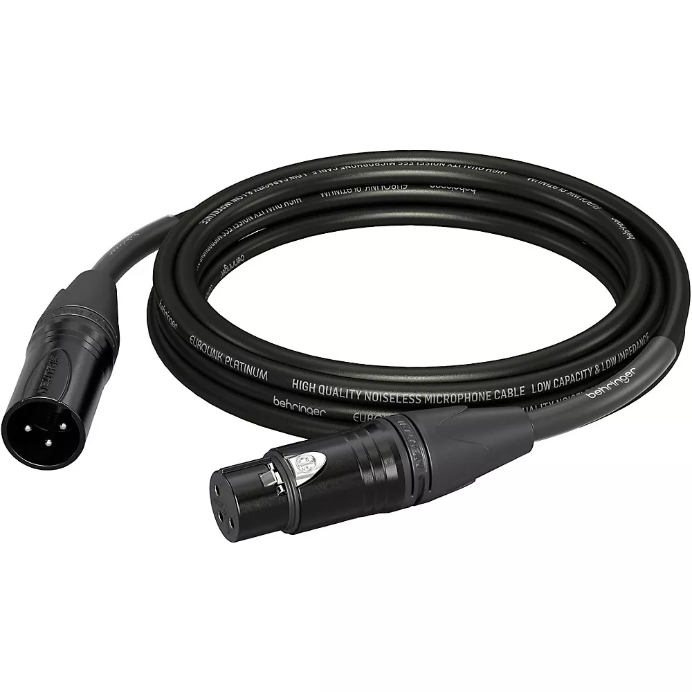 Behringer Platinum Performance Straight to Straight Microphone Cable with XLR Connectors 10 ft. Black