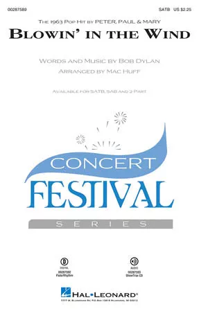 Blowin' in the Wind (arr. Mac Huff): Choral Instrumental Pak