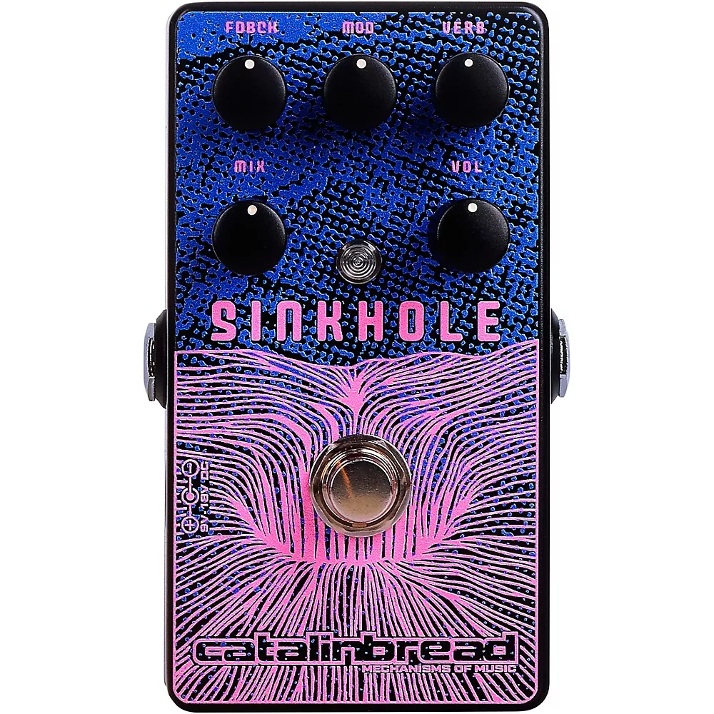 Catalinbread Sinkhole Reverb Effects Pedal - Blue and Pink