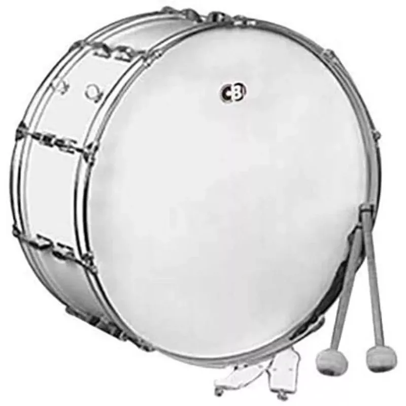 CB Percussion 3659 Tournament Series 14″ x 22″ Marching Bass Drum – White
