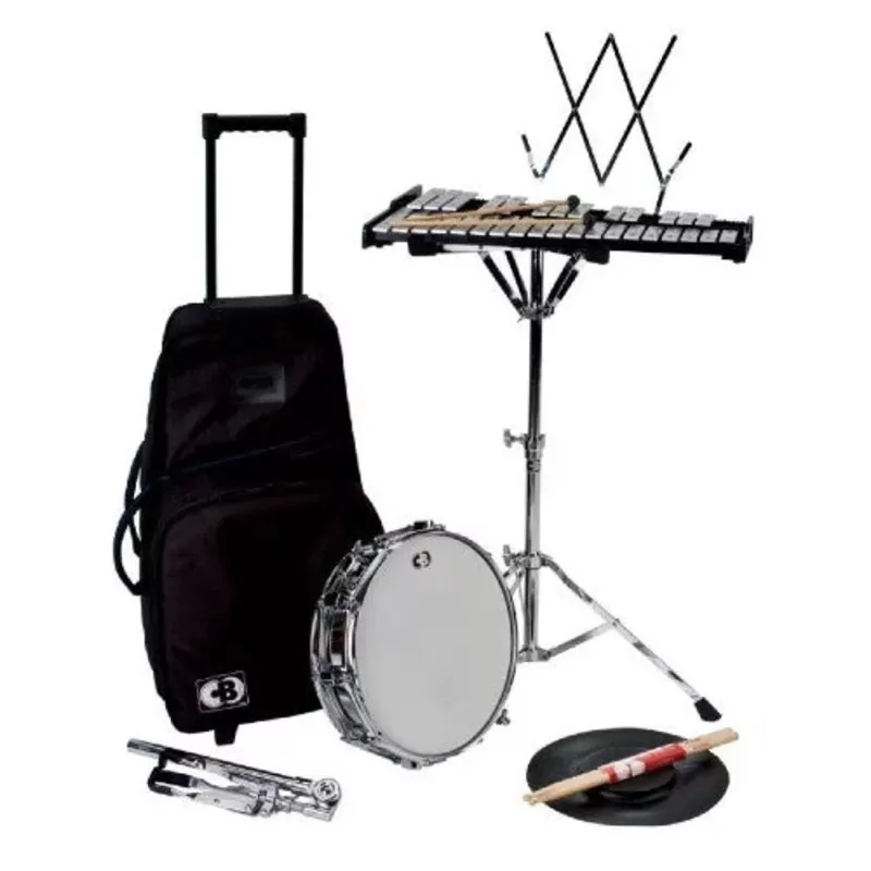 CB Percussion 7106 Percussion Traveler 32-Note Bell Kit Xylophone Set with 14″ Snare Drum