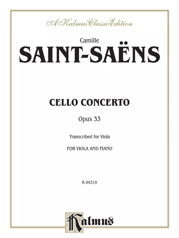 Cello Concerto, Opus 33: Viola Book