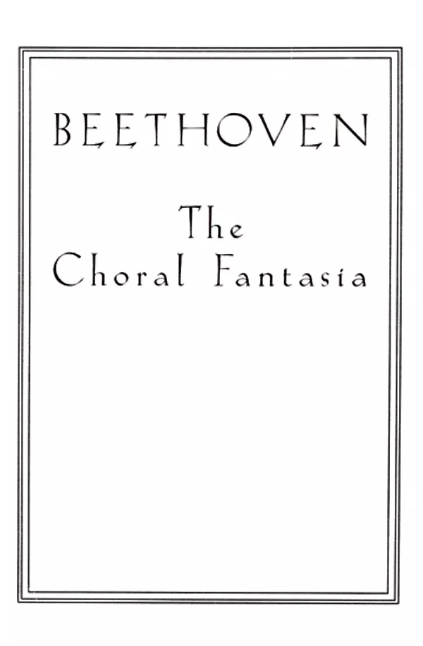 Choral Fantasia: SATB Choral Book