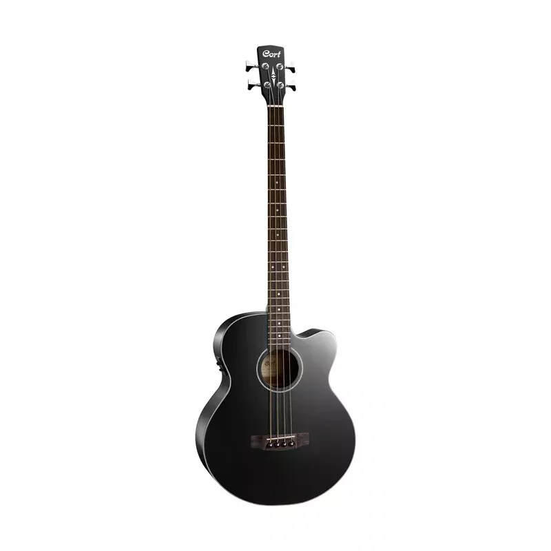 Cort AB850F-BK Acoustic Bass Guitar w/Bag, Black