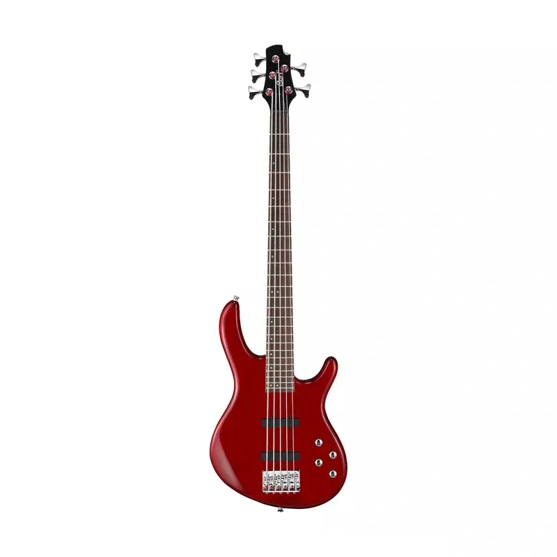 Cort Action 5-String Bass Plus V Guitar, Trans Red