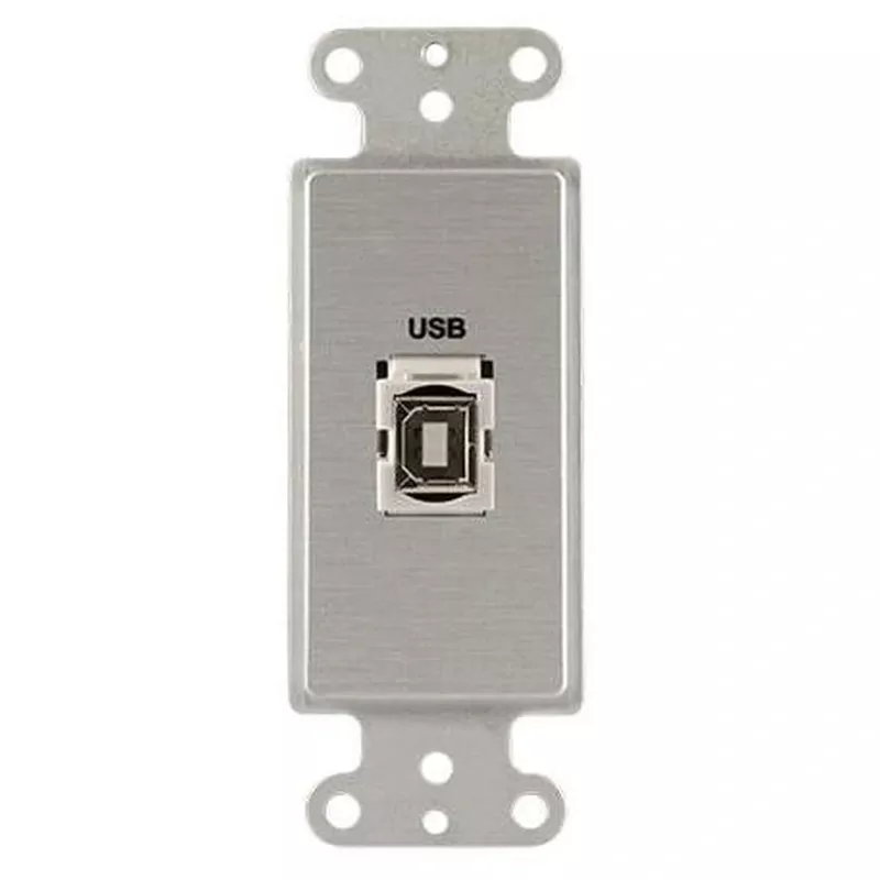 Covid D1127F-CA Keystone USB-2-BA Wall Plate (Clear Anodized)
