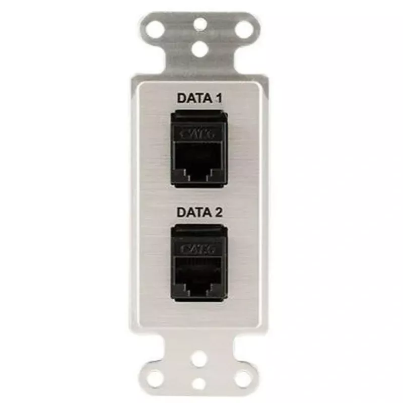 Covid D1230F-CAKeystone RJ45-CAT6 Wall Plate (Clear Anodized)