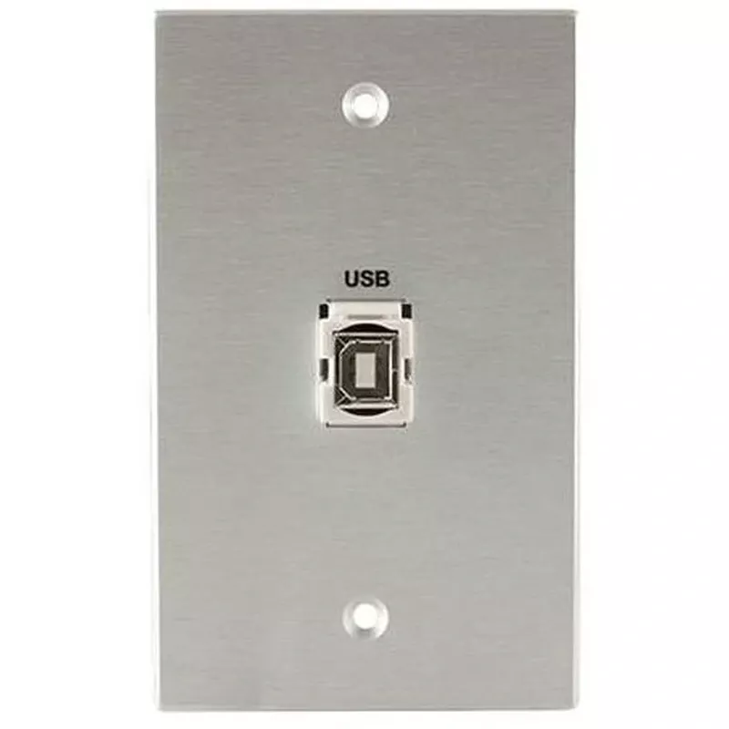 Covid W1127F-CA Keystone USB-2-BA Wall Plate (Clear Anodized)