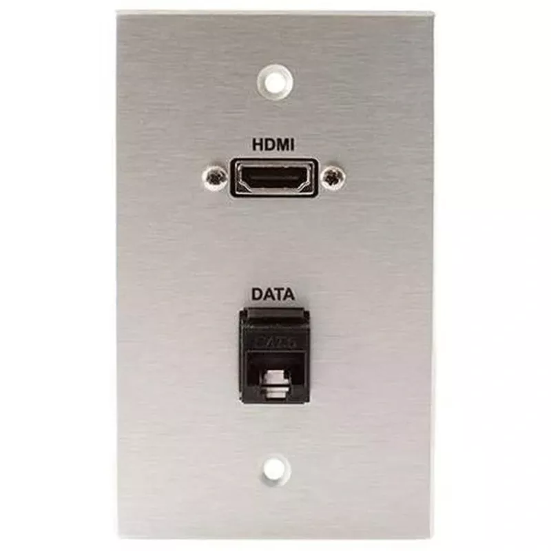 Covid W1229M-CA HDMI Pigtail and RJ45-CAT6 Wall Plate (Clear Anodized)