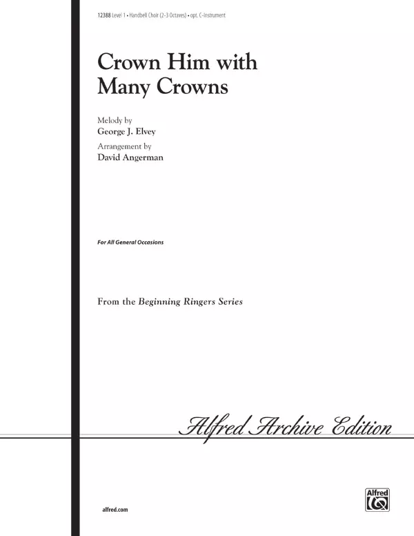 Crown Him with Many Crowns: Handbells 2-3 Octaves Sheet
