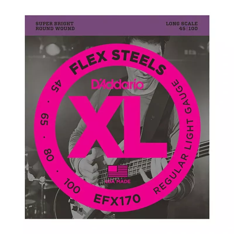 D’Addario 45-100 Light Flexsteels Long Scale Bass Strings