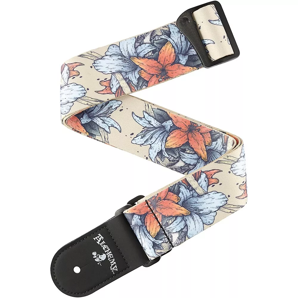D'Addario Alchemy Polyester Straps Flowers 2 in.
