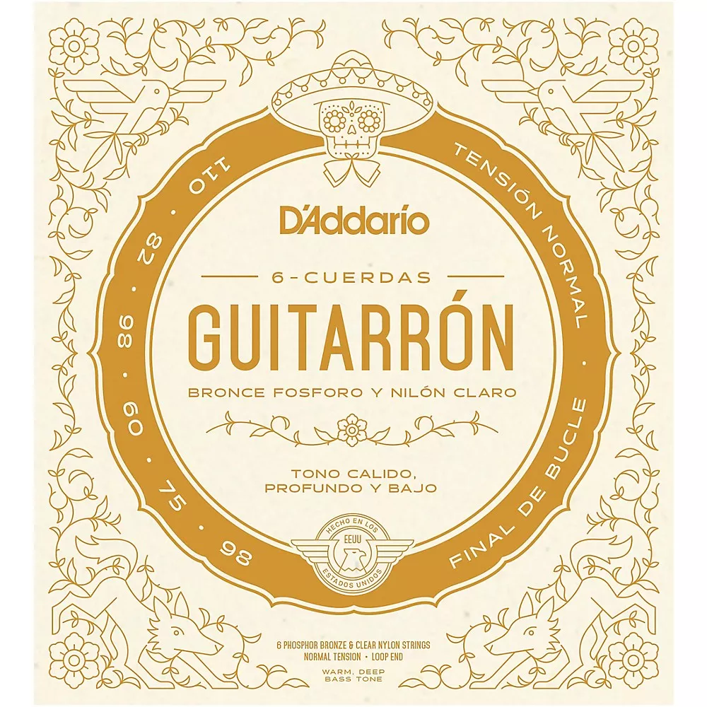 D'Addario Guitarron 6-String Set, Phosphor Bronze, Normal Tension