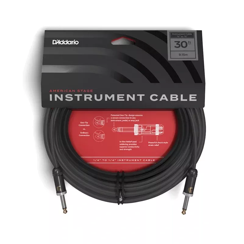 D’Addario PW-AMSG-30 American Stage Instrument Cable, 30ft