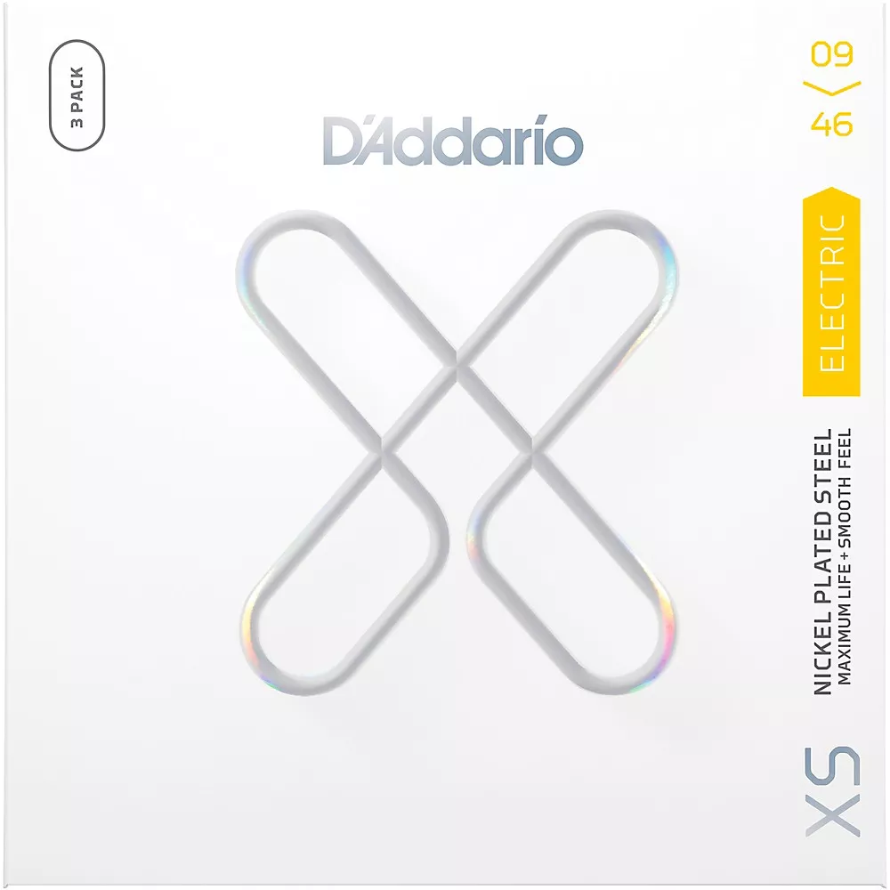 D'Addario XS Nickel Coated Electric Guitar Strings - 3-Pack - 09 - 46