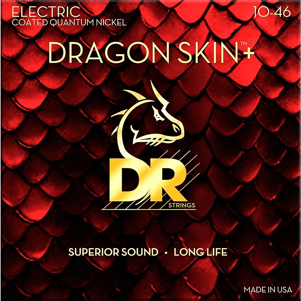 DR Strings Dragon Skin+ Coated Accurate Core Technology 6-String Nickel Electric Guitar Strings 11 - 50