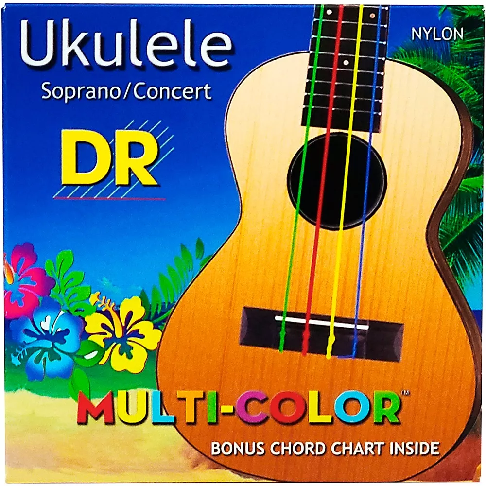 DR Strings Ukulele Multi-Color Soprano Concert Strings