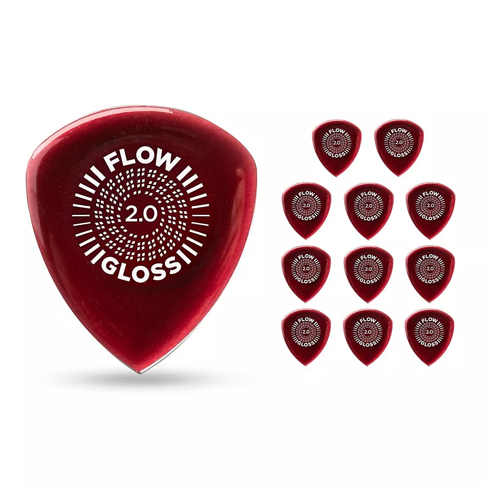 Dunlop Flow Gloss Picks 2.0 mm 12 Pack
