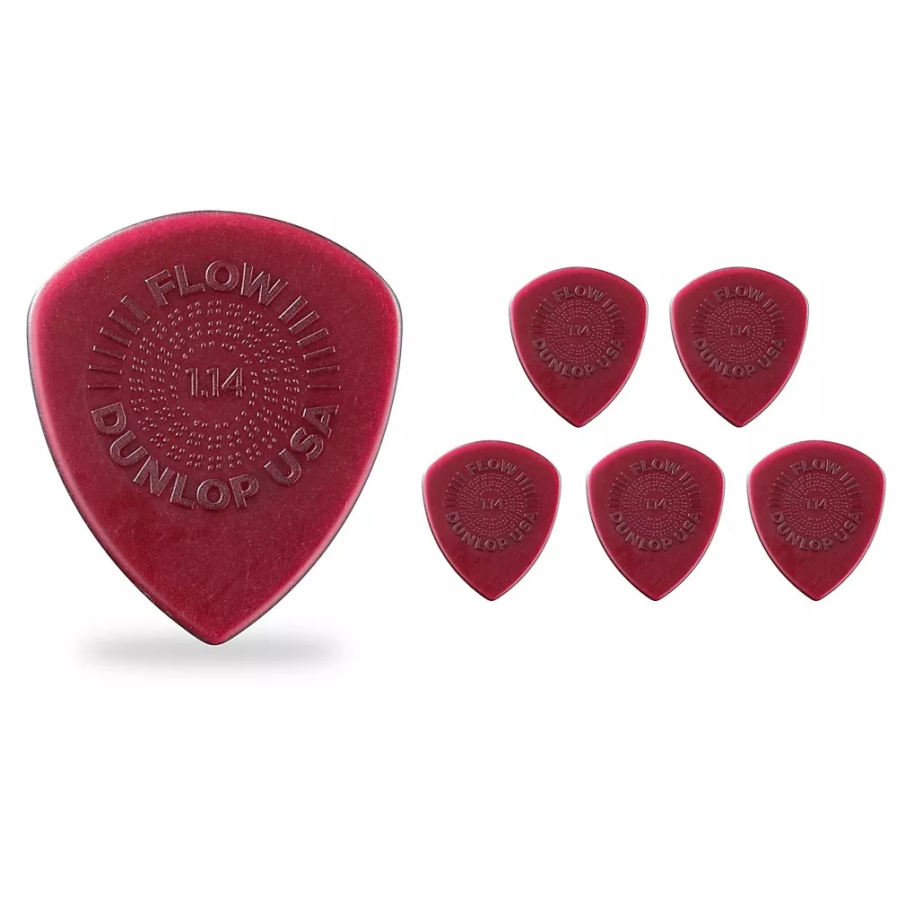 Dunlop Flow Standard Grip Guitar Picks 1.4 mm 6 Pack