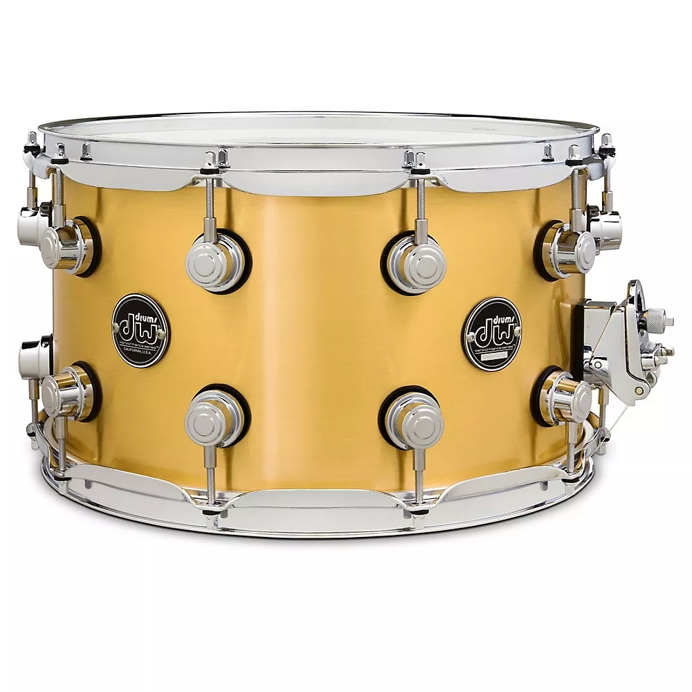 DW Performance Series 1 mm Polished Brass Snare Drum 14 x 8 in.