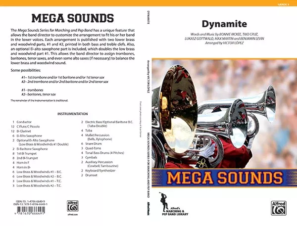 Dynamite: Marching Band Conductor Score & Parts