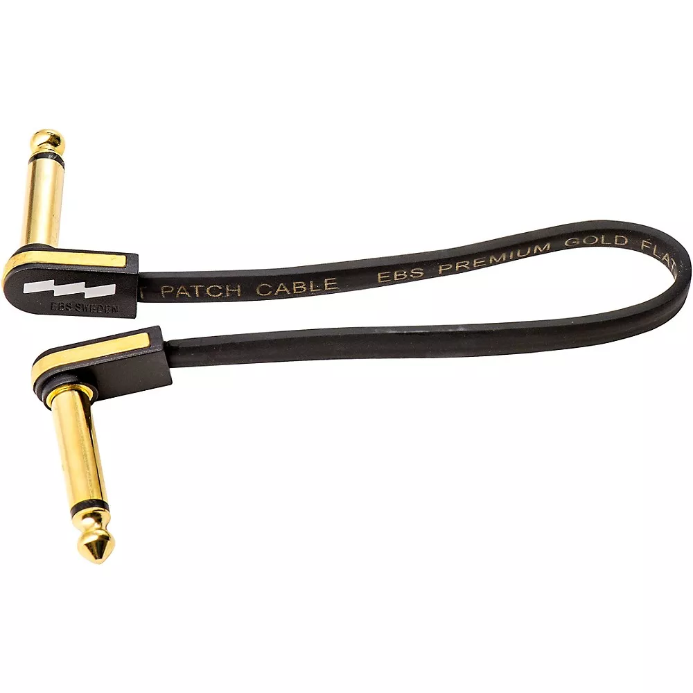 EBS Premium Flat Patch Cable - 7.87 inches Black and Gold