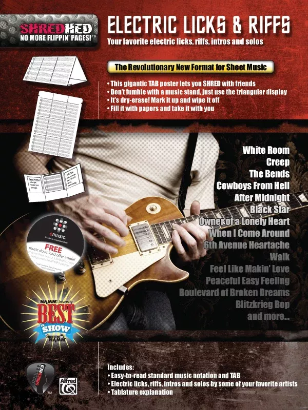 Electric Licks & Riffs: Guitar Poster / Folder / Triangular Display