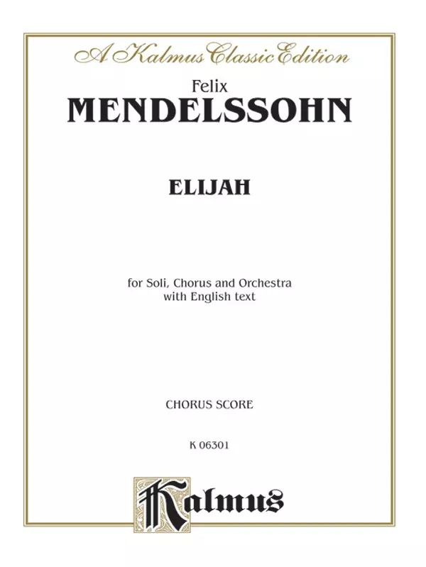 Elijah: SATB or SSAATTBB Choral Book