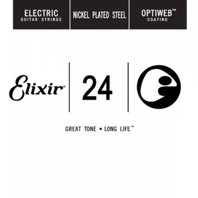 Elixir 16224 Optiweb Nickel Plated Steel Electric Guitar String – .024