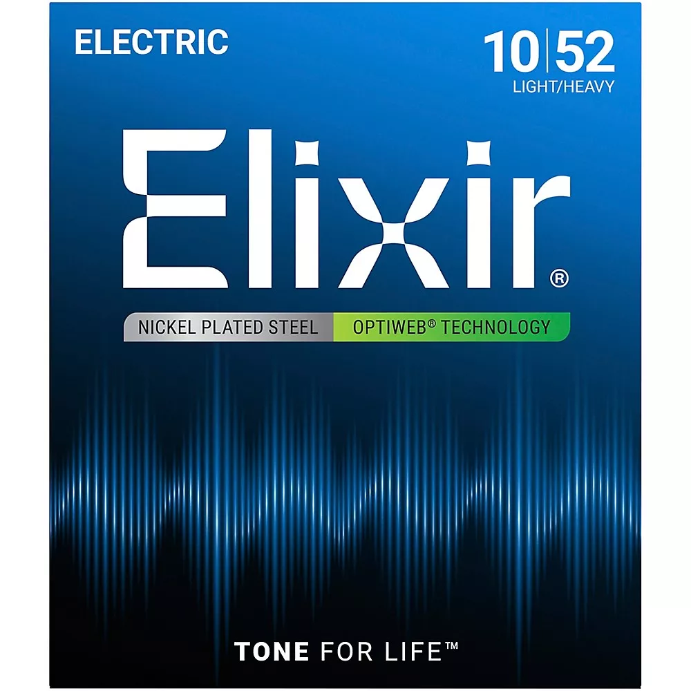 Elixir Electric Guitar Strings With OPTIWEB Coating, Light/Heavy (.010-.052)