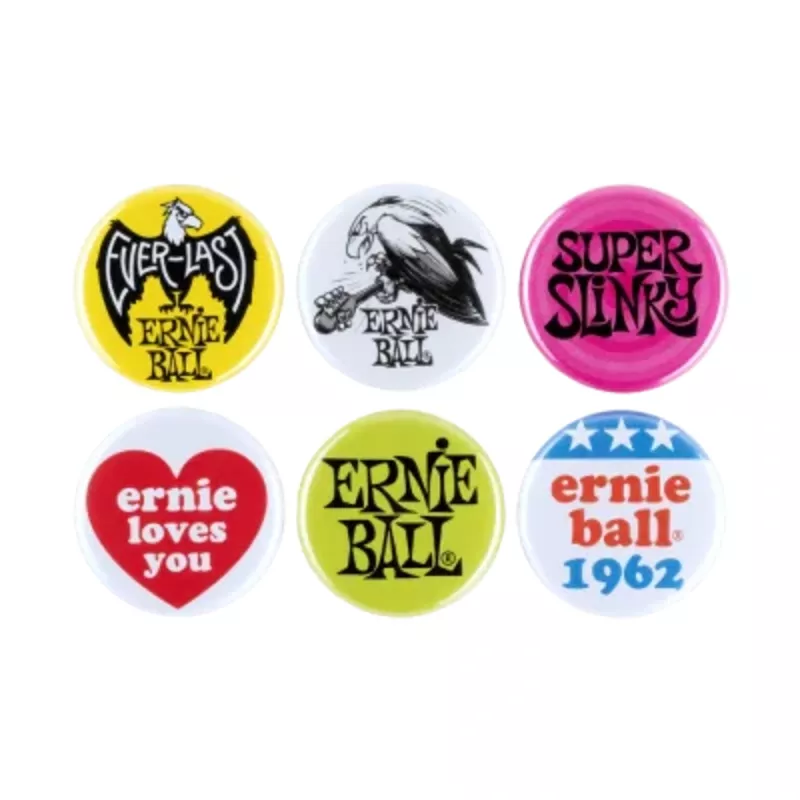 Ernie Ball 4009EB 1” Assorted Buttons – 6 pack