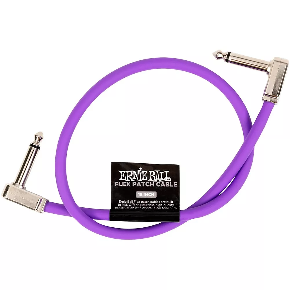 Ernie Ball Flex Patch Cable - 18 in. Purple