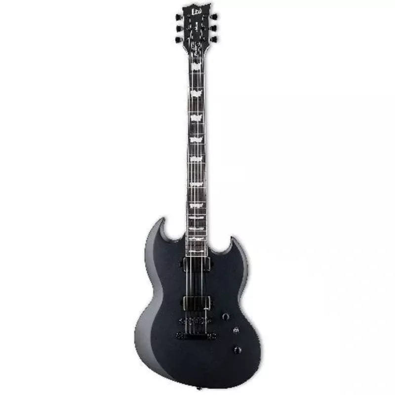 ESP LTD VIPER-1000 Baritone Electric Guitar (Black Satin)