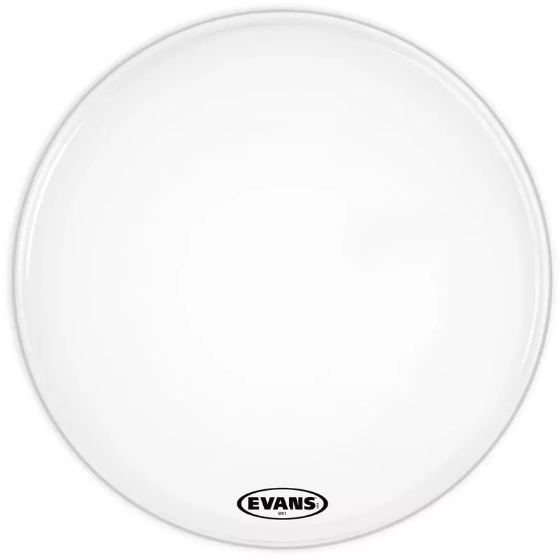 Evans 22″ MX1 White Bass Head Single Ply