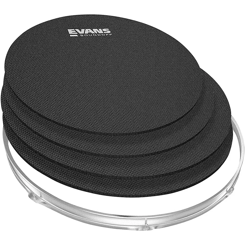 EVANS SoundOff Drum Mute Pack, Rock Black