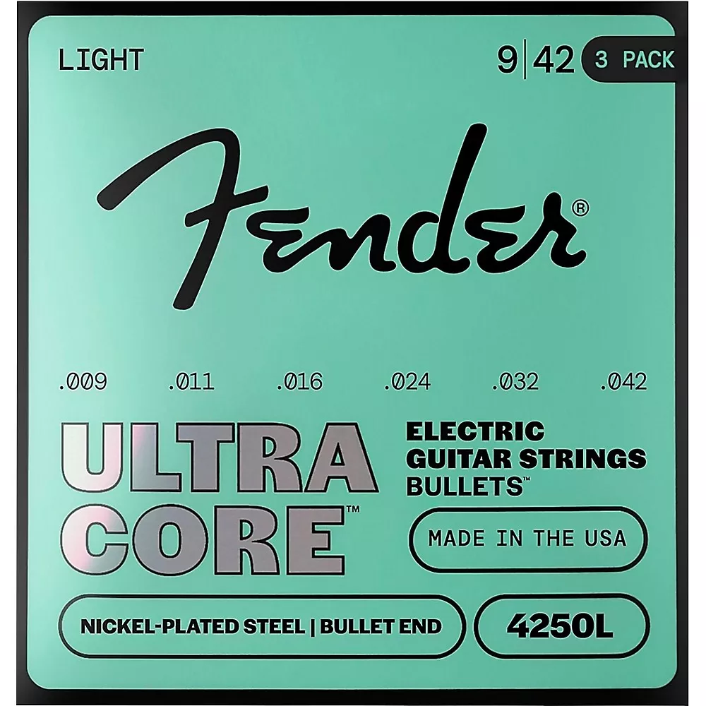 Fender 1250 UltraCore Electric Guitar Strings 3-Pack - Light