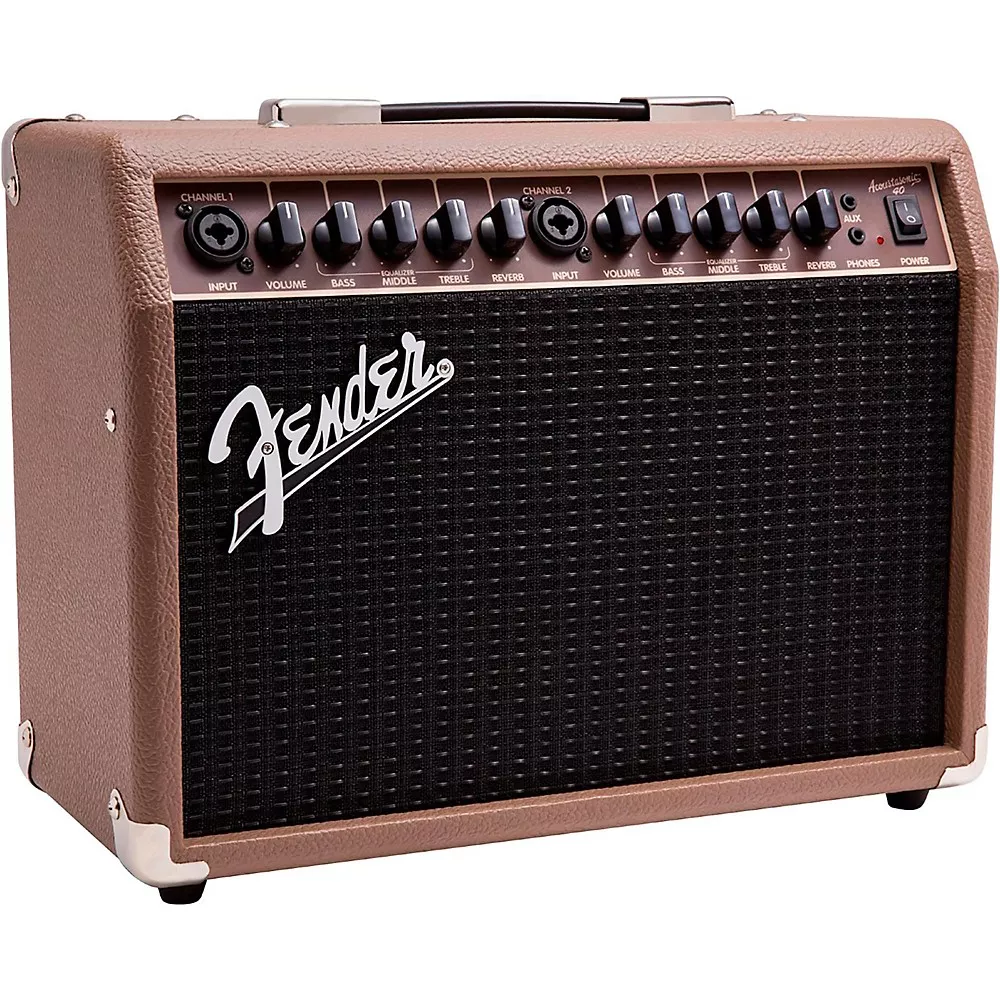 Fender Acoustasonic 40 40W 2×6.5 Acoustic Guitar Amplifier Brown