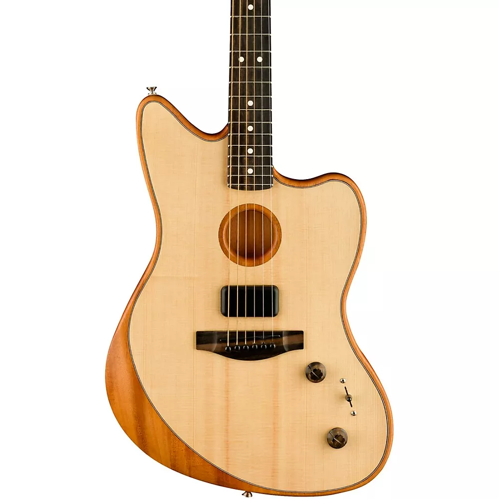 Fender American Acoustasonic Jazzmaster Acoustic-Electric Guitar Natural