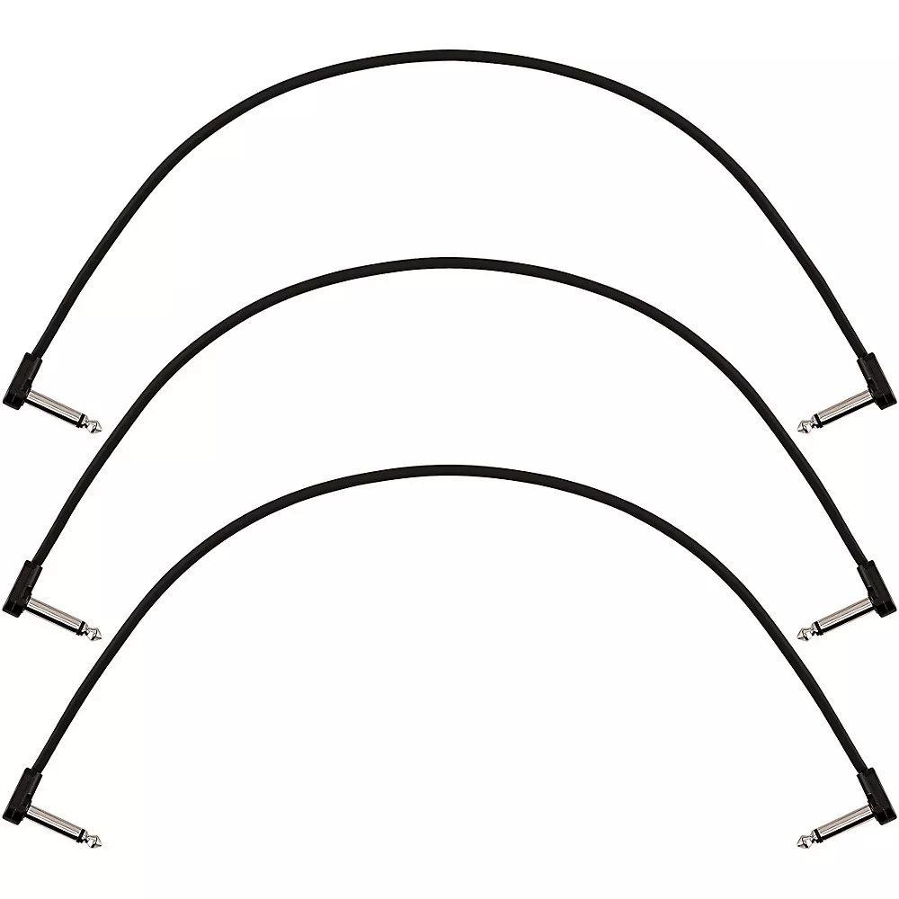 Fender Blockchain Patch Angle to Angle Cables, 3-Pack 16 in. Black